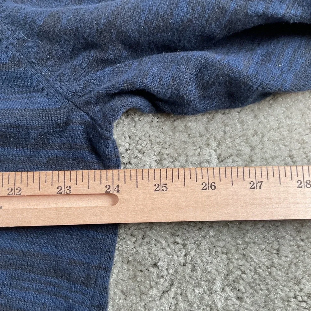 JF J Ferrar Mens‎ V Neck Long Sleeve Sweater Blue Black Heathered Size XXL